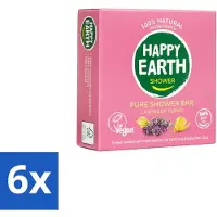Happy Earth 6 x – Shower Bar – 100% Natuurlijk Lavender Ylang – 90 g - Douchegel - Natuurlijke Douchegel - Lavendel - Ylang-ylang - Sheaboter