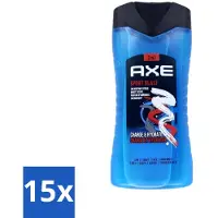 Axe 15 x - 3-in-1 Douchegel - Sport Blast - Energizing Citrus - Hydraterend - 250 ml - Douchegel Sport Blast - Sportgeur - Hydraterende Douchegel - Frisheid Na Training - Energieke Geur