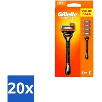 Gillette 20 x – Fusion5 – Scheersysteem Houder + 4 Mesjes - Scheermes - Scheren - Scheren Mesjes - Scheren Houder - Scheren Comfort