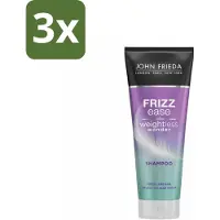 John Frieda 3 x – Shampoo – Frizz Ease Weightless Wonder – Lichtgewicht verzorging – 250 ml - Koffiezetapparaat