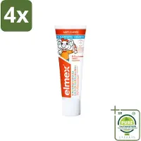 Elmex Gel-Tandpasta Peuter (0-5 Jaar) 75 ml - Voordeelverpakking - 4 stuks - Tandpasta voor peuters - Anti cariës tandpasta