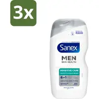 Sanex 3 x – Douchegel – Men Sensitive – 400 ml - Kabel - Kabels - Kabelsysteem - Kabelsysteem