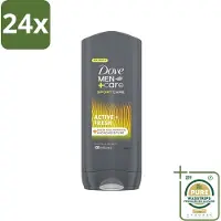 Dove - Douchegel - Men+ Care Active Fresh - Verfrissend en langdurige bescherming - 400 ml - Voordeelverpakking - 24 stuks - Actieve mannen - Energie
