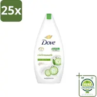 Dove 25 x - Douchegel - Refreshing - Komkommer & Groene thee - Verfrissend - 400 ml - Grootverpakking - Douchegel - Frisheid - Reiniging - Uitdroging - Scrub