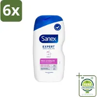 Sanex Douchegel Expert Skin Health Pro Hydrate 400 ml - Voordeelverpakking - 6 stuks - Droge huid - Hydratatie