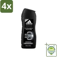 Adidas - 3-in-1 Douchegel - Dynamic Pulse - Pepermunt - Vivifying - 250 ml - Voordeelverpakking - 4 stuks - Douchegel - 3-in-1