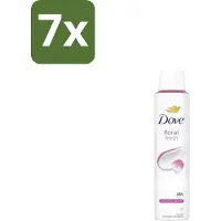Dove 7 x – Deodorant Spray – Floral Fresh – 200 ml - Anti-transpirant Spray - Zweetvermindering - Geur - Bloemige Geur - Geurvermindering