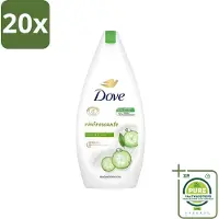 Dove 20 x - Douchegel - Refreshing - Komkommer & Groene thee - Verfrissend - 400 ml - Grootverpakking - Douchegel - Frisheid - Reiniging - Uitdroging - Scrub