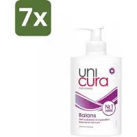 Unicura 7 x - Vloeibare Handzeep - Anti Bacterieel - Balans - 250 ml - Handzeep - Antibacterieel - Handen Reinigen - Huid Verzorgen - Natuurlijke Handzeep