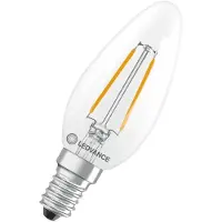 Ledvance LED Filament Kaarslamp E14 - 1.8W 250lm 2700K 230V - Ø35mm - Geschikt voor kroonluchters, wandlampen, sfeerverlichting
