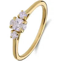 Lucardi Ring goud / transparant