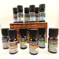 Ancient Wisdom Aromatherapie - 12 Etherische Oliën in Houten Doos - Essentiële Olie 12 stuks van 10ml