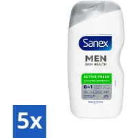 Sanex 5 x – Douchegel – Men Active Fresh – 400 ml - Kabel - Kabels - Kabelsysteem - Kabelsysteem