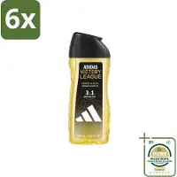 Adidas Shower Gel Victory League 250 ml - Voordeelverpakking - 6 stuks - Lichaam - Gezicht