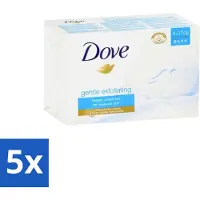 Dove 5 x - Zeep - Gentle Exfoliating - Verfrissend - 4 x 100 g - Beauty Bar - Exfolierende Zeep - Zachte Huid - Huidverzorging - Vochtige Huid