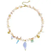 Yehwang Elegant Off-White Beaded Necklace for Summer Vacations - Cadeau - Goudlief.nl