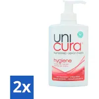 Unicura 2 x - Handzeep Pompje - Hygiëne - 250 ml - Handzeep Pompje - Hygiëne - Antibacteriële Handzeep - Handen Reinigen - Handen Beschermen