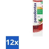 Parodontax - Tandpasta - Herbal Twist - Ginger & Mint - 75ml - Voordeelverpakking - 12 stuks