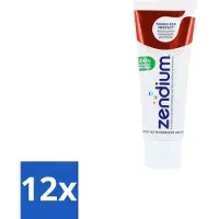 Zendium 12 x – Tandpasta – Tandvlees Protect – 75 ml - Tandvleesbescherming - Gevoelig Tandvlees - Natuurlijke Tandpasta - Mondgezondheid - Fluoride
