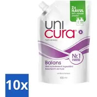 Unicura 10 x – Vloeibare Handzeep Navulling – Balans – 500 ml - Kabel - Kabels - Kabelsysteem - Kabelsysteem
