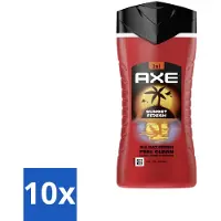 Axe 10 x – Douchegel 3-in-1 – Sunset Fresh – 250 ml - 3-in-1 Douchegel - Lichaam - Gezicht - Haar - Frisheid