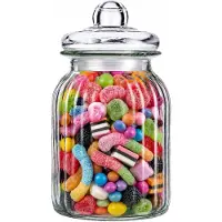 Alessandro luxe voorraadpot - snoeppot - glas - met deksel - 2.5 liter - koektrommel - snoepjes - 15 x 26 cm