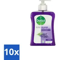 Dettol 10 x Handzeep Verzachtend Lavendel 250 ml - Handwas - Handhygiëne - Antibacteriële Handzeep - Handen Verzorgen - Huid Verzorging
