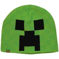 Minecraft Creeper Kinder Beanie Muts Groen/Zwart