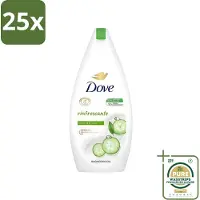 Dove 25 x - Douchegel - Refreshing - Komkommer & Groene thee - Verfrissend - 400 ml - Grootverpakking - Douchegel - Frisheid - Verfrissend - Kalmerende Scrub - Uitdroging Voorkomen