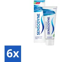 Sensodyne 6 x Tandpasta Extra Fresh Gel 75 ml - Gevoelige Tanden - Mondgevoel - Tandpasta - Frisheid - Tandgevoeligheid