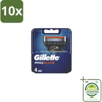 Gillette 10 x - Fusion5 ProGlide – Scheermesjes – Navulmesjes – 4 Mesjes - Grootverpakking - Scheermesjes - Scheren - Gladheid - Comfort - Precisie