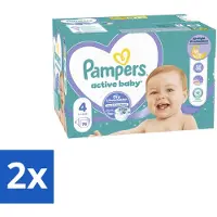 Pampers – Luiers – Baby Dry Maat 4 – 76 Luiers - Voordeelverpakking - 2 stuks