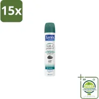 Sanex 15 x – Deodorant Spray – Aluinsteen – 200 ml - Grootverpakking - Deodorant Spray - Natuurlijke Deodorant - Aluinsteen - Frisse Geur - Huidvriendelijk