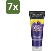 John Frieda – Shampoo – Sheer Blonde Violet Crush Intensive Purple – Tegen gele ondertonen – 250 ml - Bulkverpakking - 7 stuks