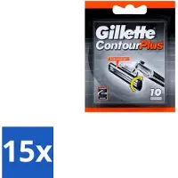 Gillette 15 x Contour Plus – Wegwerpscheermesjes – 10 mesjes - Scheermesjes - Scheermes - Scheersysteem - Scheerbeurt - Huidcomfort