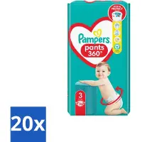 Pampers – Luierbroekjes – Pants Maat 3 – 56 Luiers - Bulkverpakking - 20 stuks