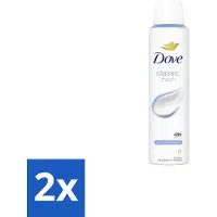 Dove – Deodorant Spray – Classic Fresh – 200 ml - Voordeelverpakking - 2 stuks