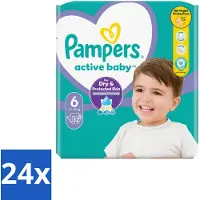 Pampers Active Baby Luiers Maat 6 (13-18 kg) 32 stuks per verpakking - Voordeelverpakking - 24 stuks