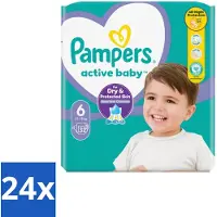 Pampers – Luiers – Active Baby Maat 3 (6-10 kg) – 90 Luiers - Voordeelverpakking - 24 stuks