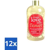 Treaclemoon 12 x – Bad- & Douchegel – Rouge Love Story – 500 ml - Bad En Douchegel - Gember - Jasmijn - Amber - Frisheid
