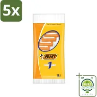 BIC 5 x - Scheermesjes - Enkel Mesje - Wegwerpmesjes - 5 Scheermesjes - Grootverpakking - Scheermesje - Wegwerpscheermesje - Enkel Mesje - Roestvrijstalen Mesje - Chroomcoating