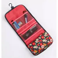 Beyond Toilettas met Haak - Ophangbare Toilettas - Compacte organizer voor Toiletartikelen - Rood -