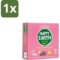 Happy Earth 1 x – Shower Bar – 100% Natuurlijk Lavender Ylang – 90 g - Shower Bar - Lavendel - Ylang-ylang - Natuurlijke Douchegel - Plasticvrij
