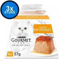 Gourmet 3x Revelations - Mousse Kip - Kattenvoer - 4x57g