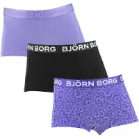Björn Borg shorts - paars/zwart (set van 3) Slip Meisjes Stretchkatoen - maat 170