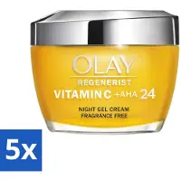 Olay 5 x - Vitamine C + AHA24 - Nachtcrème - Vernieuwend & Verhelderend - 50 ml - Nachtcrème - Vitamine C - Aha - Niacinamide - Verheldering