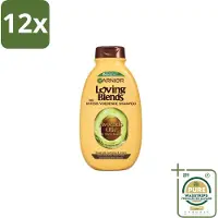 Garnier Loving Blends Avocado Olie en Shea Boter Shampoo 300 ml - Voordeelverpakking - 12 stuks - Droog Haar - Pluizig Haar