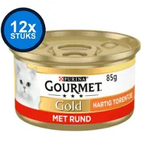 Gourmet 12x Gold - Hartig Torentje Rund - Kattenvoer - 85g