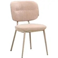 Livin24 Eetkamerstoel Rosa velvet beige