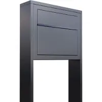Famanu – Staande brievenbus Elegance Stand in antraciet, modern design voor postontvangst